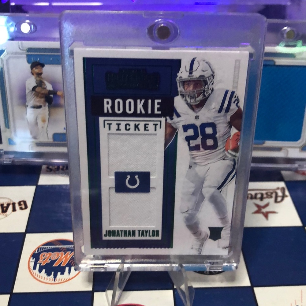 Jonathan Taylor Rookie Ticket Card dual patch card